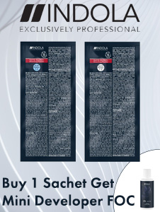 Buy A 30g Sachet of Indola Bleach and Get A Mini 20Vol Developer foc