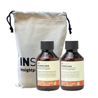 Insight Mini Travel Bag For Coloured Hair - Protective Shampoo and Conditioner 100ml