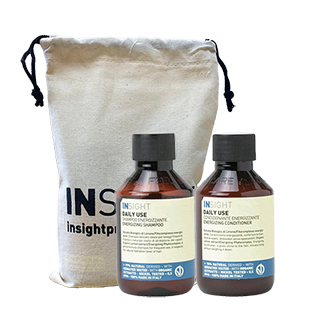Insight Mini Travel Bag For Daily Use - Energizing Shampoo and Conditioner 100ml
