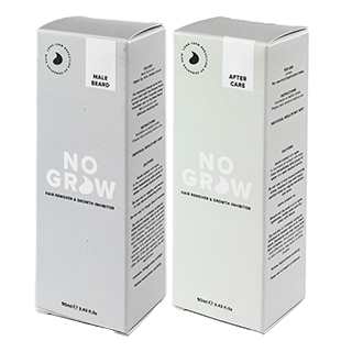 No Grow Duo Pack - Male Beard Hair Remover and Soothing Aftercare Gel