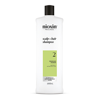 Nioxin Shampoo System 2 1000ml for Natural Hair with Progressed Thinning