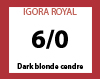 Igora Royal 6/1 Dark Blonde Cendre 60ml