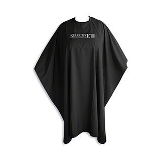 Selective Professional Black Disposable Client Gown/Cape - Pack of 30
